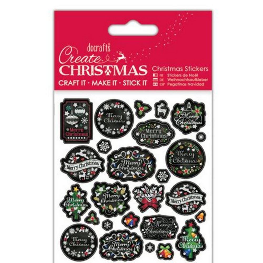 Stickers Christmas Chalkboard Sentiments