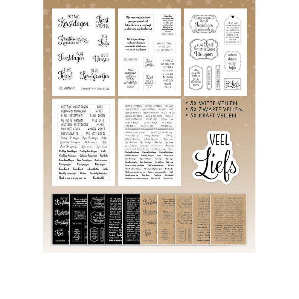 Stickers Christmas Dutch Texts