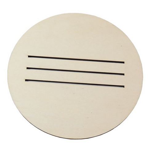 Supporto Cerchio in legno diam. 21 con tre binari