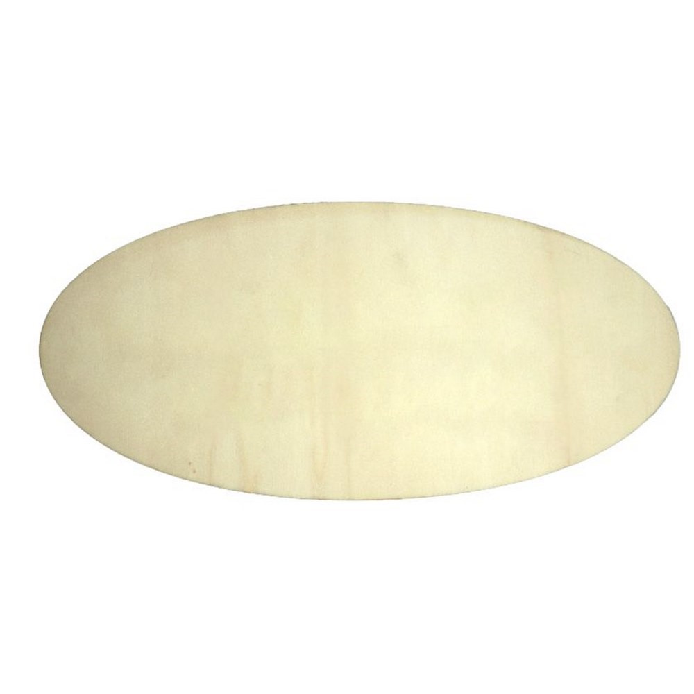 Supporto liscio ovale in legno