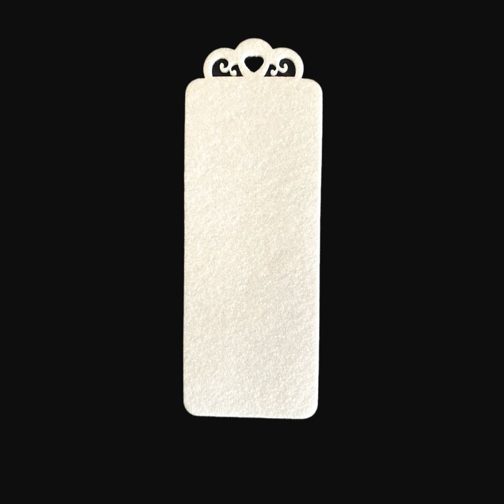 Tag Segnalibro in Feltro Bianco