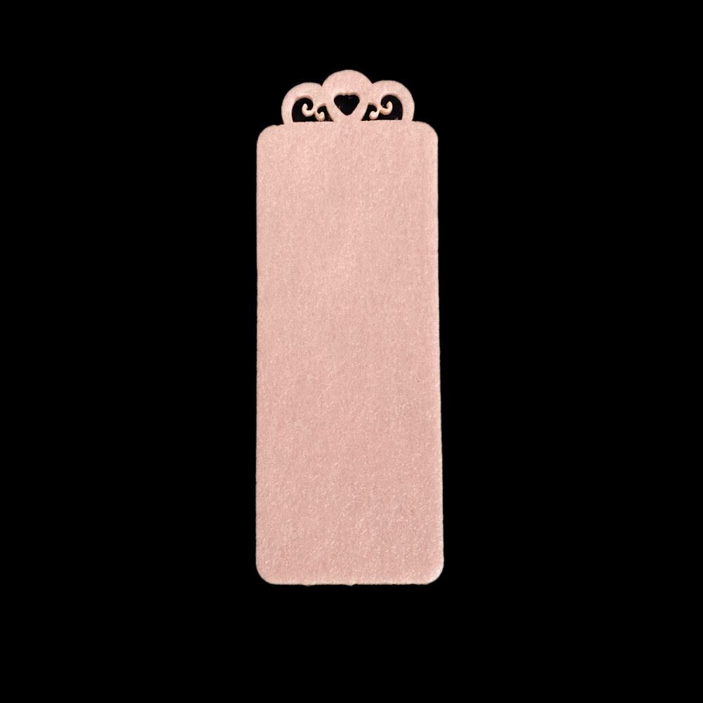 Tag Segnalibro in Feltro Rosa