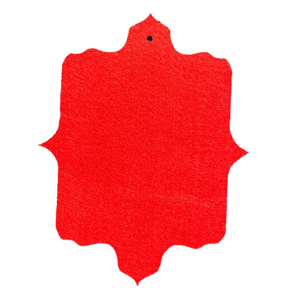 Tag in Feltro Graffe Rosso