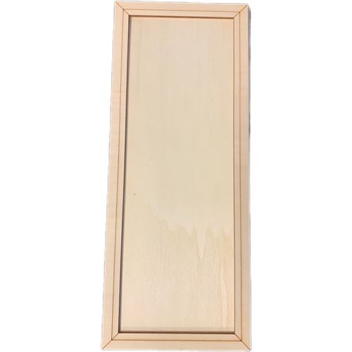 Targhetta Rettangolare con ghiera in legno