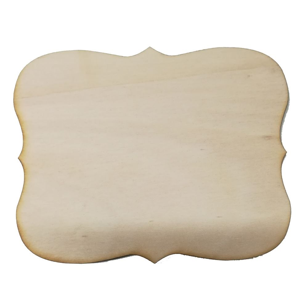 Targhetta in legno stondata grande Mondo Fai da Te