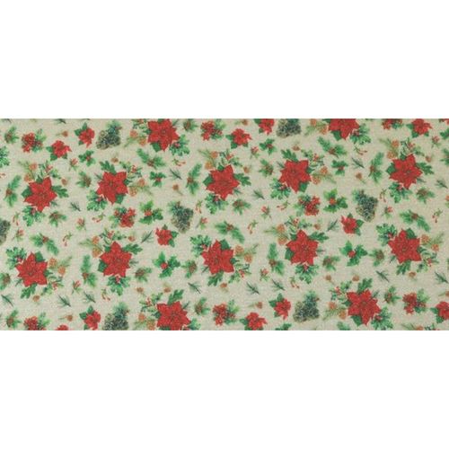 Tessuto Brilly Lurex con Stella di Natale cm 35 x 50