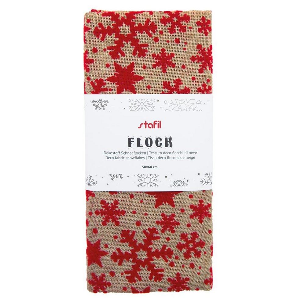 Tessuto Flock Rosso