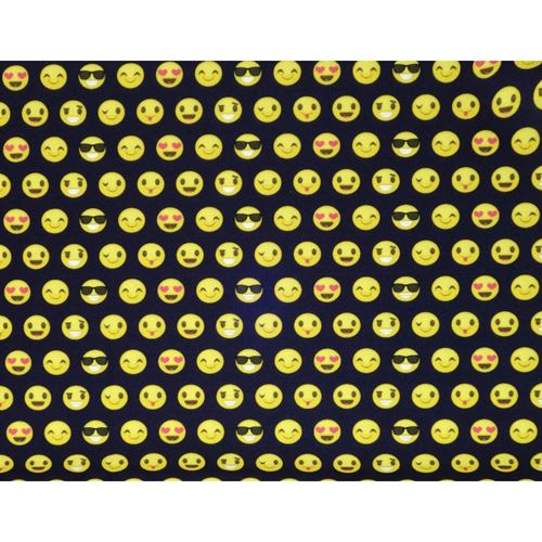 Tessuto Interlock Stampato Smile