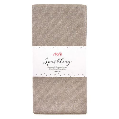 Tessuto glitterato Sparkling Beige Stafil
