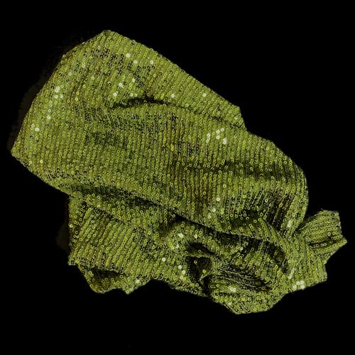 Tessuto il Pajettino colore Verde cm 50 x 60