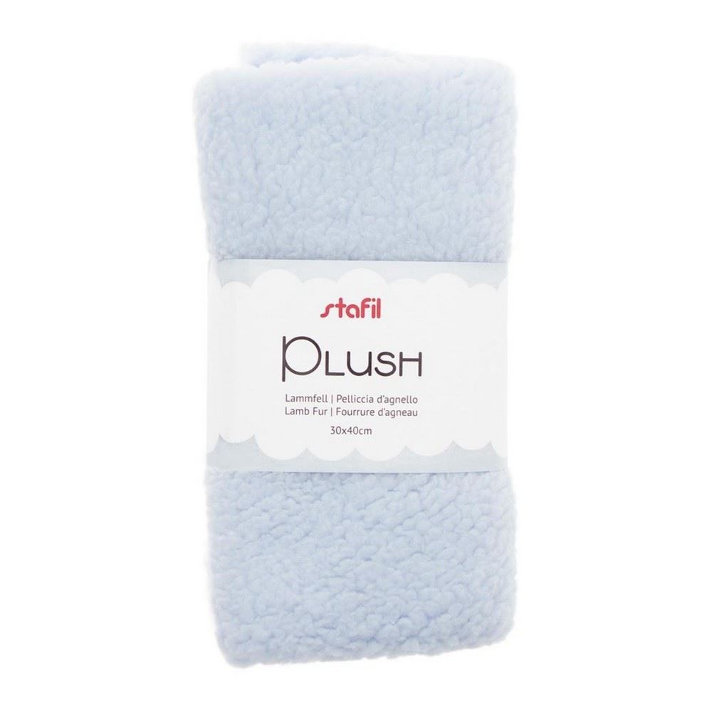 Tessuto pelliccia d'agnello Plush Azzurro cm 30 x 40