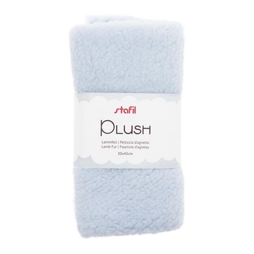 Tessuto pelliccia d'agnello Plush Azzurro cm 30 x 40