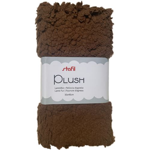 Tessuto pelliccia d'agnello Plush Cioccolato cm 30 x 40