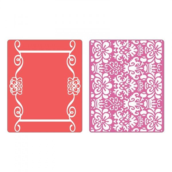 Textured Impressions Scroll Frame & Succulent Set