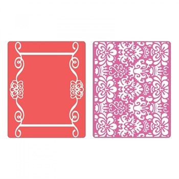 Textured Impressions Scroll Frame & Succulent Set