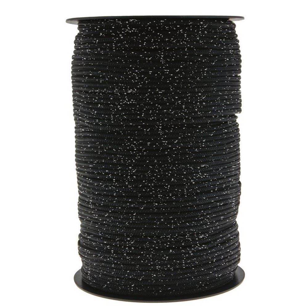 Thai Cord Glitter Nero/Argento