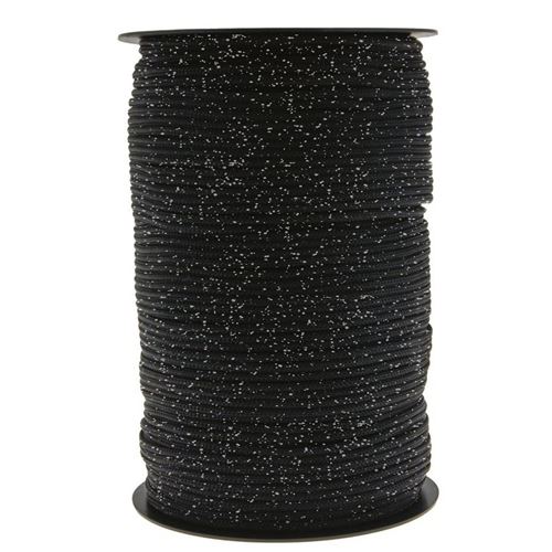 Thai Cord Glitter Nero/Argento