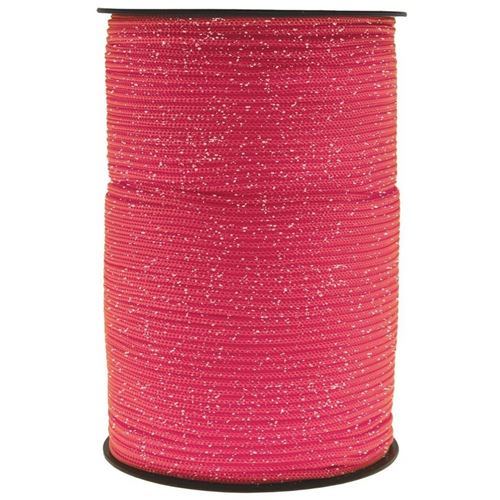 Thai Cord Glitter Rosa/Argento