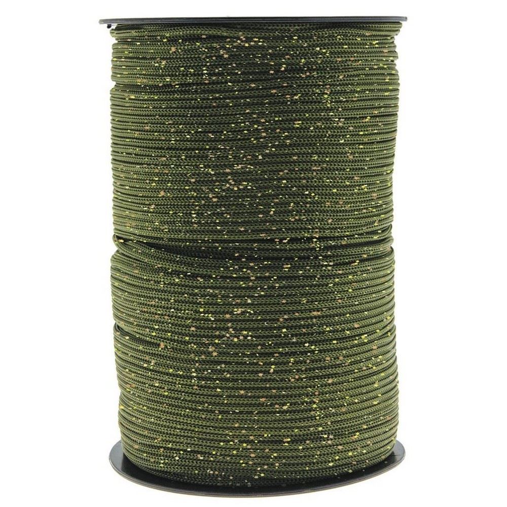 Thai Cord Glitter Verde Militare/Oro