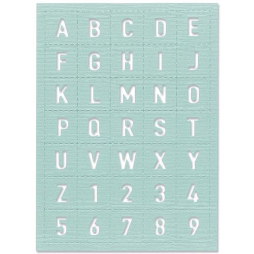 Thinlits Alfanumerico Piastrellato Sizzix