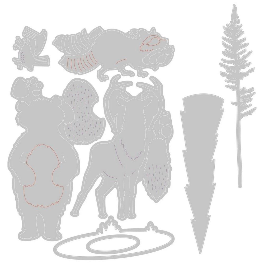 Thinlits Animali della Foresta 2