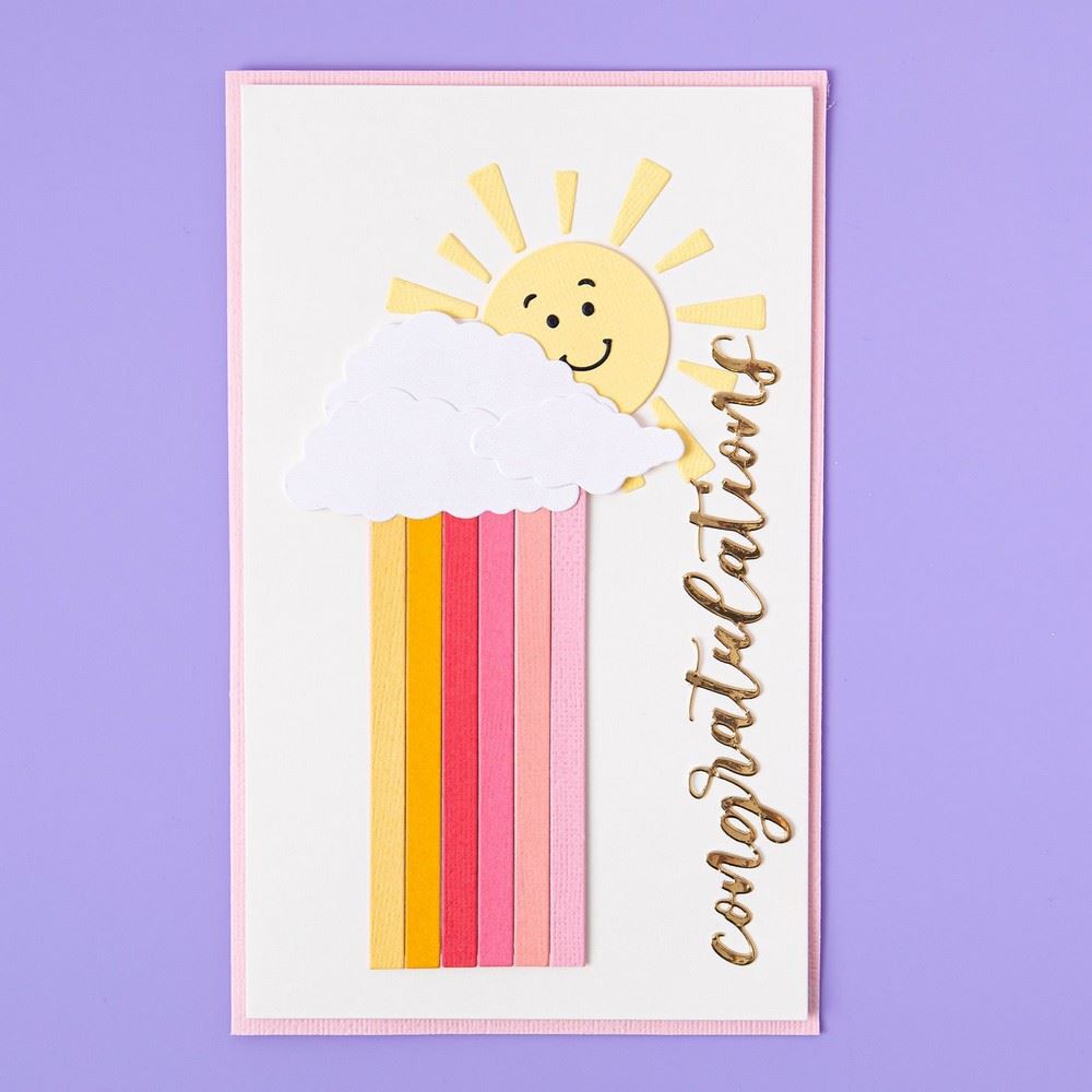 Sizzix 665086 – Fustella Thinlits Motivo Arcobaleno, Confezione Da 13 Pezzi – Per Scrapbooking E Carta Creativa