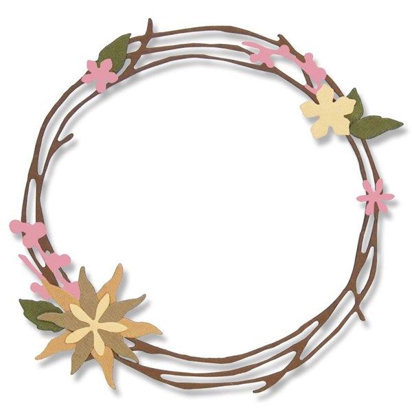 Thinlits Ghirlanda con fiori