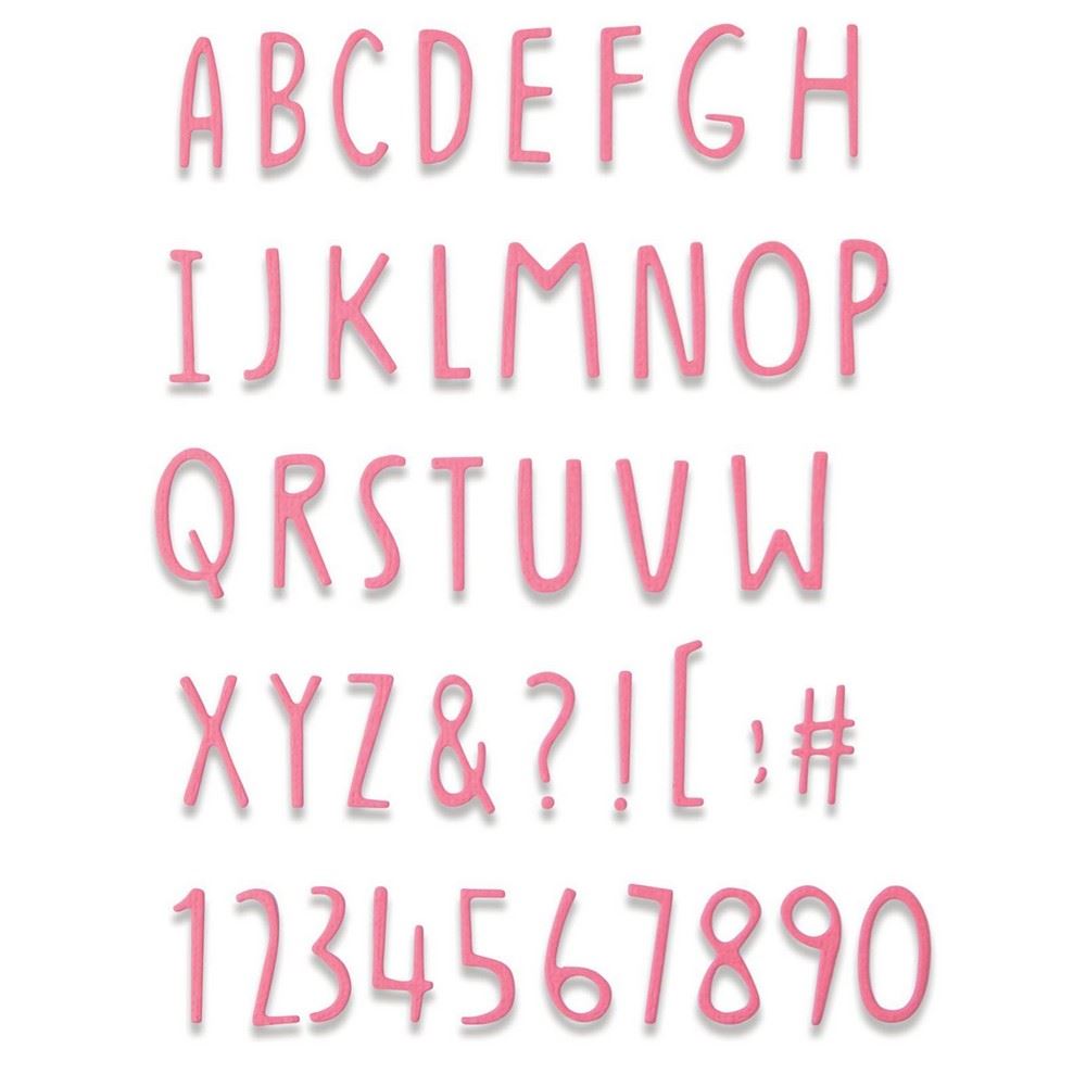 Thinlits Hand Drawn Alphabet
