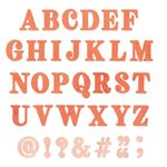 Thinlits Lettere Alfabeto Effetto Tessuto
