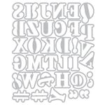 Thinlits Lettere Alfabeto Effetto Tessuto