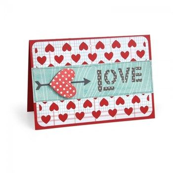 Sizzix 661164 Fustella Thinlits Dal Mio Cuore Per Biglietti E Scrapbooking 23,3x12,5cm