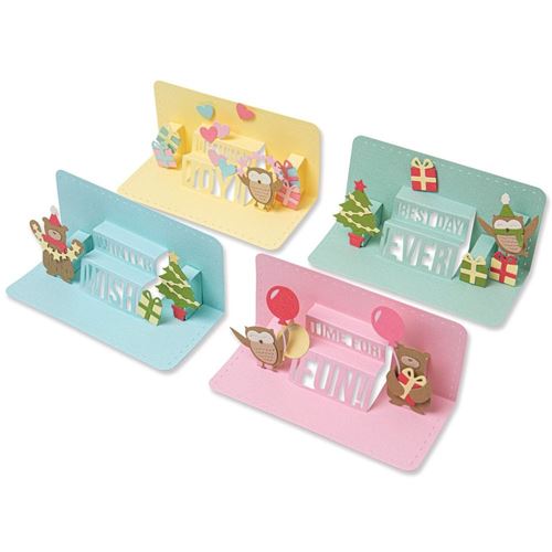 Fustelle Natalizie BETESSIN - Set 4 Cutting Dies Buon Natale, Buone Feste, Grazie E HO HO - Foto 5