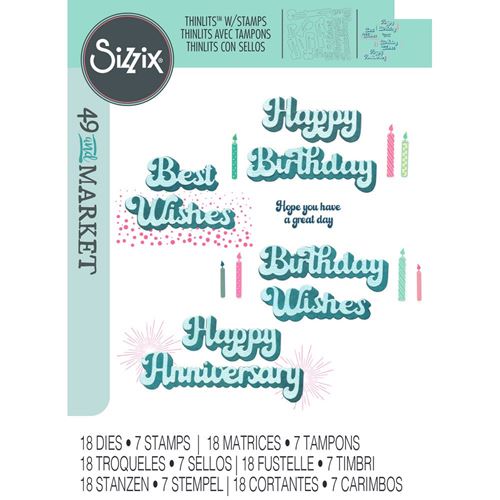 Thinlits and Stamps Auguri di Buon Compleanno