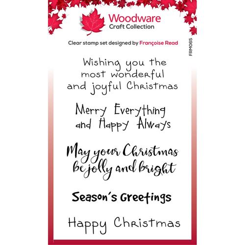 Stampendous Set Timbri Trasparenti Con Scritta Gnomo | 17 Pezzi Per Card Making E Scrapbooking