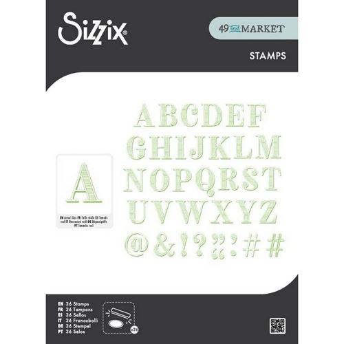 Timbri Clear Stamps Set Textured Alphabet
