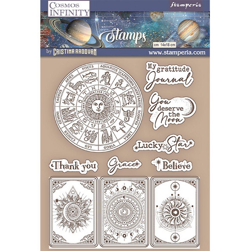 Timbri Cosmos Infinity Zodiaco E Carte