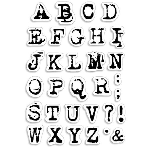 Timbri acrilici Alfabeto Maiuscolo Reporter Uppercase Alphabet