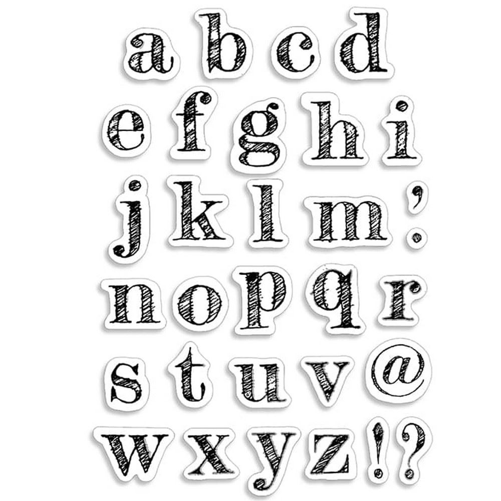 Timbri acrilici Alfabeto Minuscolo Design Lowercase Alphabet