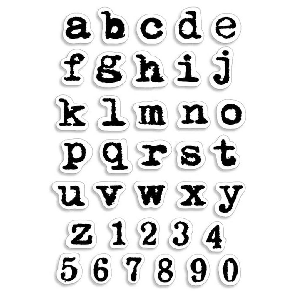 Timbri acrilici Alfabeto Minuscolo e Numeri Remintgon Lowercase Alphabet