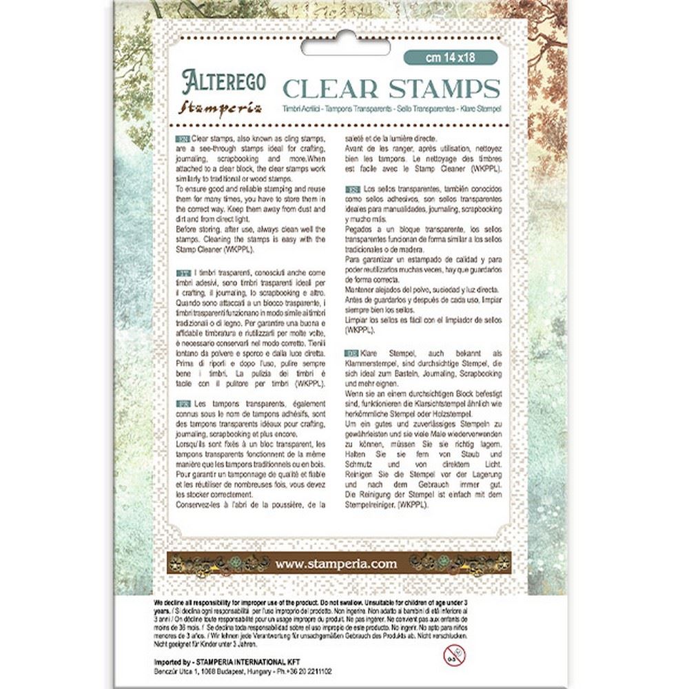 WeiMeet - Set 10 Blocchi Portatimbri Acrilici Trasparenti Con Griglie Per Scrapbooking - 4