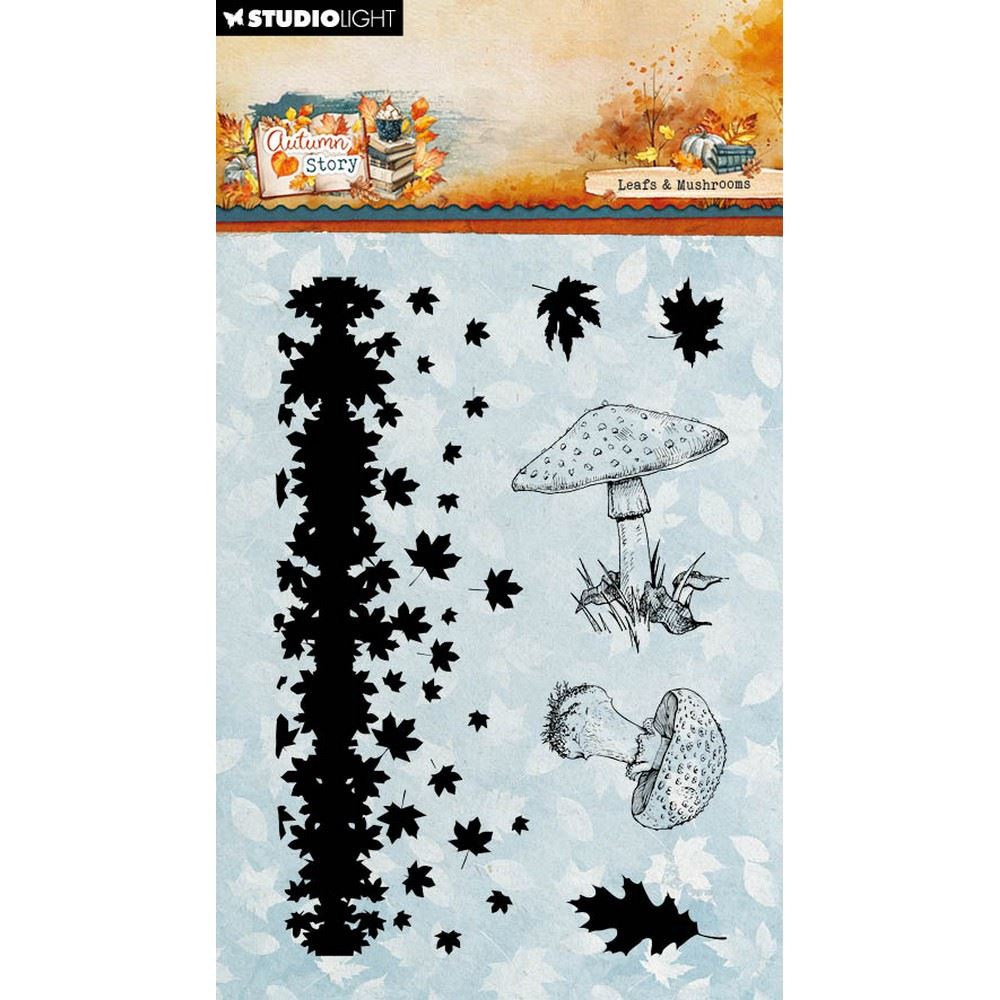 Timbri acrilici Autumn Story Leaves and Mushrooms