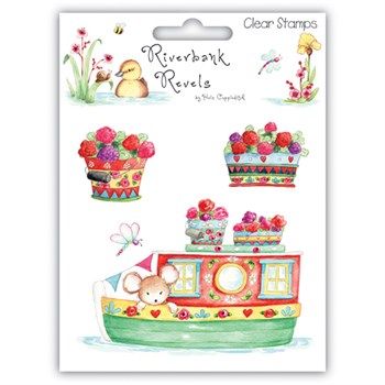 Timbri acrilici Barchetta e fiori