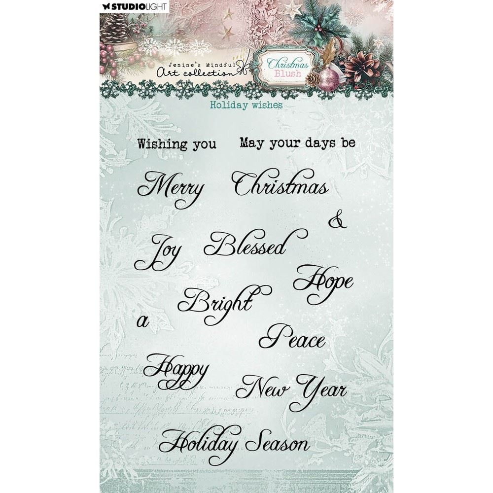 Timbri acrilici Christmas Blush Holiday Wishes