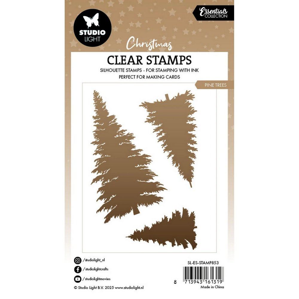Timbri acrilici Christmas Pine Trees Alberi