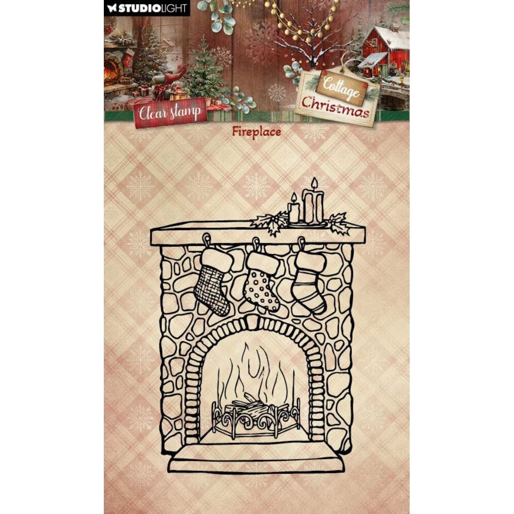 Timbri acrilici Cottage Christmas Caminetto