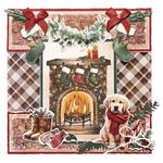 Timbri acrilici Cottage Christmas Caminetto