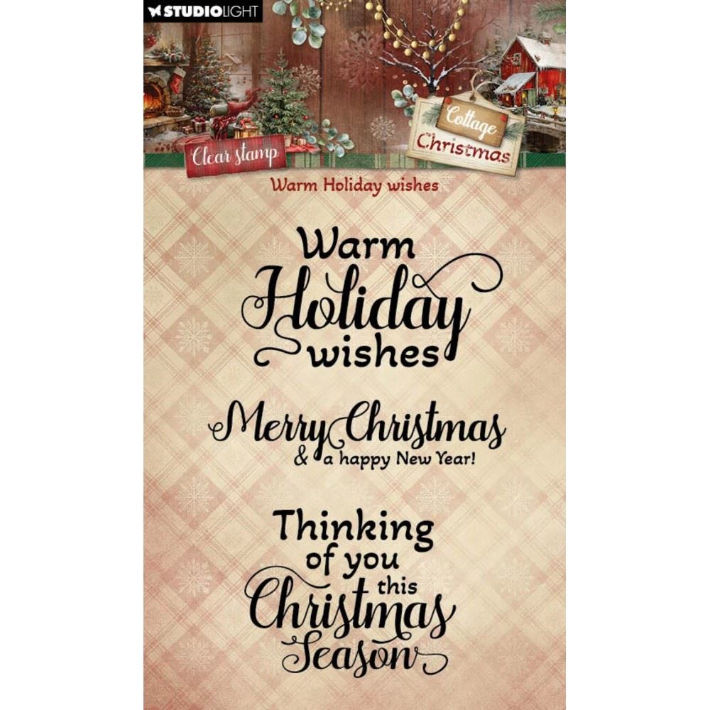 Timbri acrilici Cottage Christmas Warm Holiday Wishes