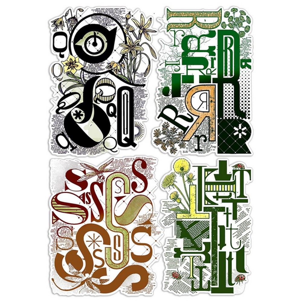 Timbri acrilici Design QRST Letters