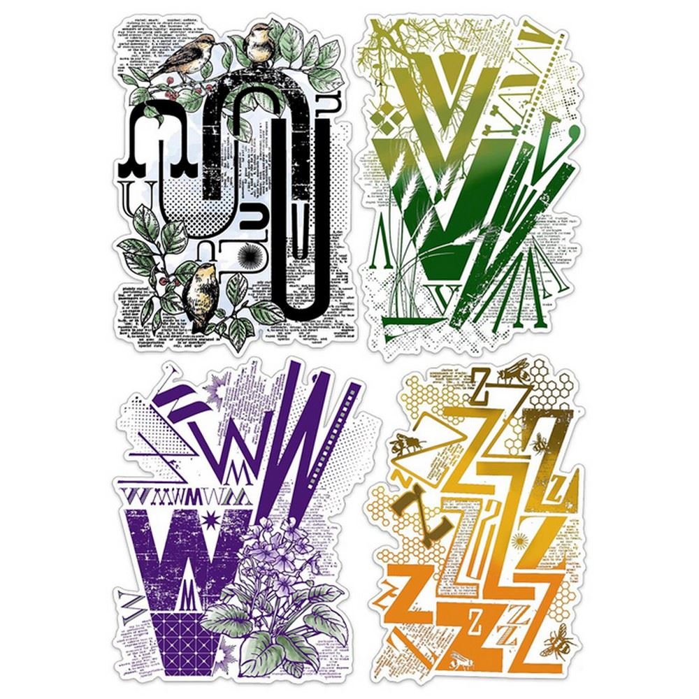 Timbri acrilici Design UVWZ Letters