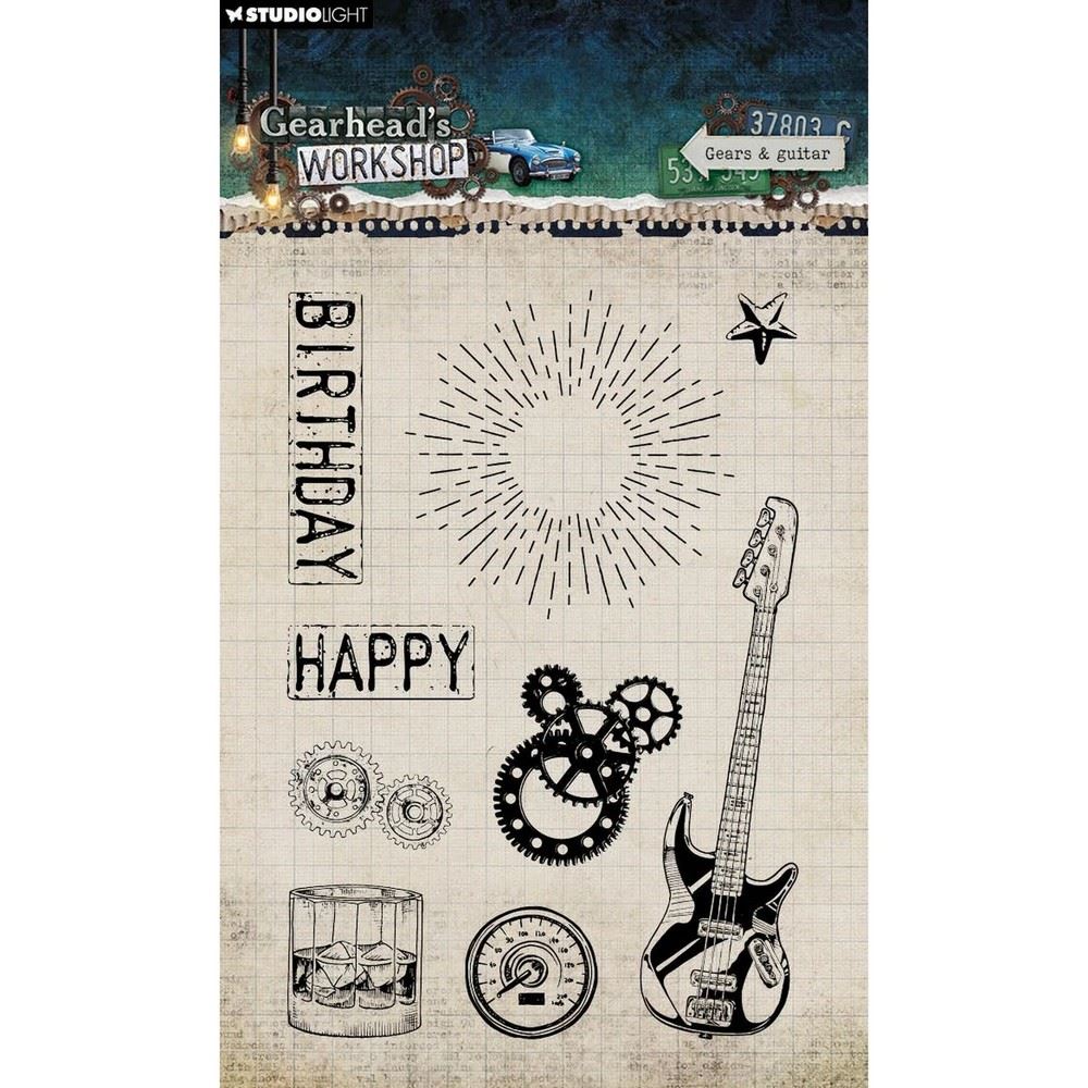 Timbri acrilici Gearhead's Workshop Gears & Guitar